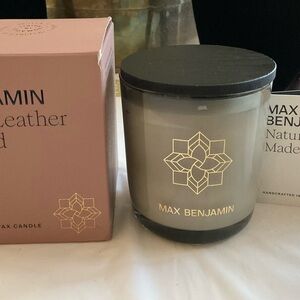 Max Benjamin Irish Leather& Oud Natural Wax Candle 7.4oz/210g- NIB